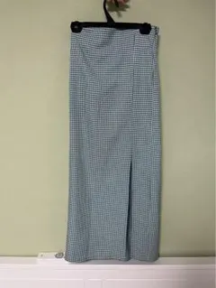 NICE CLAUP ギンガムチェックマーメイドスカート