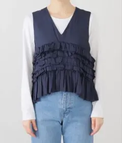 スローブイエナ　SLOBE IENA フリルノースリーブ　ブラウス　手洗い可能