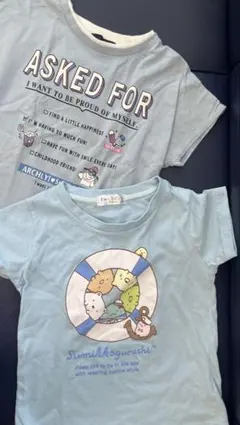 すみっコぐらし Tシャツ 水色140センチ 女の子綿100Tシャツ１４０まとめ売のサムネイル