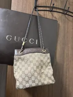 GUCCI 구찌 GG 캔버스 핸드백 토트 백
