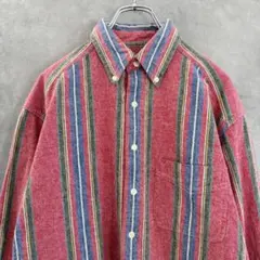 美品 90s OLD GAP ストライプボタンダウンシャツ マルチカラー M