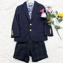 ✨美品/4点✨ラルフローレン　紺ブレ　金ボタン　スーツ　セットアップ　男の子