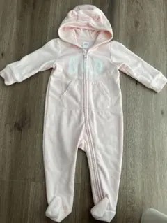 GAP フード付きロンパース 6-12ヶ月 ピンク