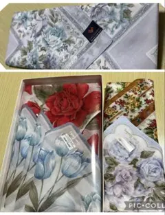 ピエールカルダン４枚　マリオバレンチノ１枚　未使用　ハンカチ　セット