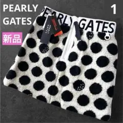 【新品】パーリーゲイツ　中綿リングチェックスカート BIGドット柄　1