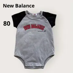★New Balance ベビー　半袖　ロンパース グレー ×ブラック　80cmのサムネイル