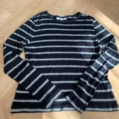 COMMONWARE アメリカンラグシー ボーダー　薄手ニット　長袖トップス