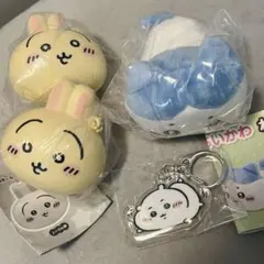 ちいかわ おかおのスクイーズうさぎ＆ねそべりぬいぐるみハチワレ＋おまけ