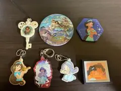 【まとめ売り】ディズニー　アラジン　ジャスミン　キーホルダー　ポーチ　缶バッチ
