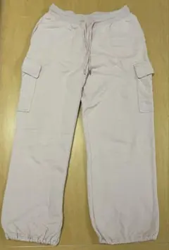 【新品未使用】ユニクロ　UNIQLO　スウェット カーゴパンツ　ピンク　L