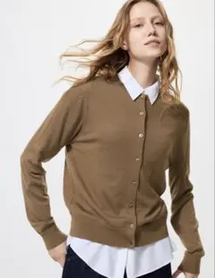 UNIQLO メリノクルーネックカーディガン
