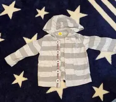 ムージョンジョン　美品　90  薄手　トリコロール　パーカー　2way