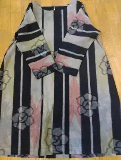 絣リメイク　チュニック＆ワンピース　木綿　染め物