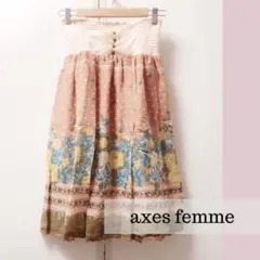 新品 axes femme 花柄2wayスカートベアワンピース アクシーズファム