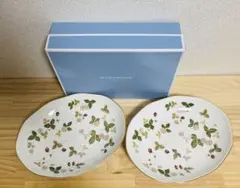 【未使用】WEDGWOOD ワイルドストロベリー オーバルディッシュ 2枚セット