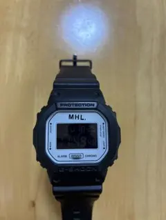 MHL.G-SHOCK DW-5600VT 블랙×화이트 CASIO 작동