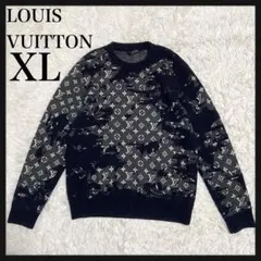 【大人気デザイン】ルイヴィトン ディストレスト モノグラム クルーネックニット