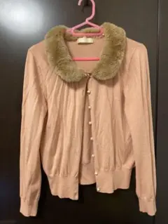 レッセパッセ　ラビットファーカーディガン