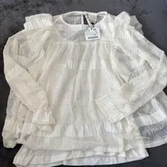 新品未使用タグ付きZara Girls 長袖シャツ 11/12 ホワイト