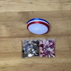 スパンコール　サテンリボンセット