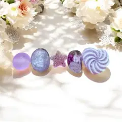 選べる ヘアアクセサリー ポニーフック クリップ グミ パープル系 お菓子