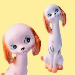 昭和レトロ　犬の陶器フィギュア　かわいい　インテリア　部屋