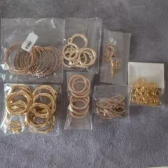 ゴールドパーツまとめ売り　ハンドメイドパーツ