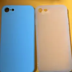 iPhone用ケース 青と透明 2個セット