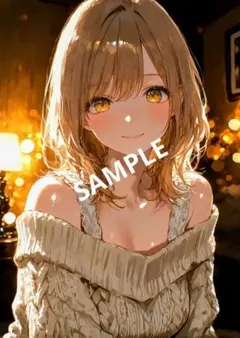 【美人美女】AIグラビア写真 ニット女子❤︎美少女❤︎【L版サイズ】