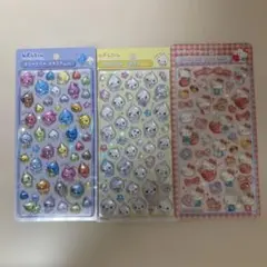 正規品　ボンボンドロップシール　しずくちゃん みるみるちゃん　キティ　３枚セット