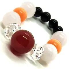 天然石リング☆瑪瑙　ローズクォーツ　オレンジキャッツアイ　ブラックオニキス