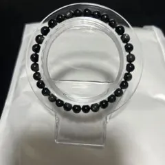 デビルアクアマリン 約5.2mm 丸玉ブレスレット 独特の青模様 加工素材のサムネイル