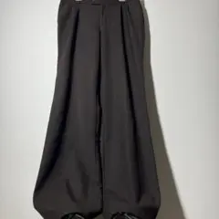 ろ*い様 70s ユーロビンテージ ブラウン系 ウール ワイドスラックス 2タッ