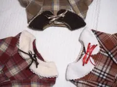 【オーダー専用】チェックのワンピース&アニマル付け襟