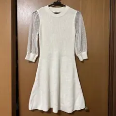 【試着のみ、未使用】【snidel】【スナイデル】シースルー　ニットワンピース