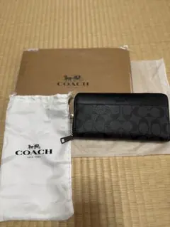 COACH ブラック ロゴ 長財布未使用品