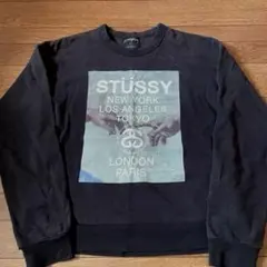 STUSSY ステューシー スウェット トレーナー 黒 ビンテージ 希少