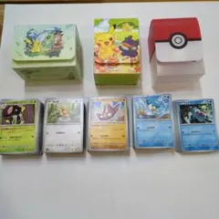 【美品】ポケカ ポケモンノーマルカード 440枚 デッキケース3個