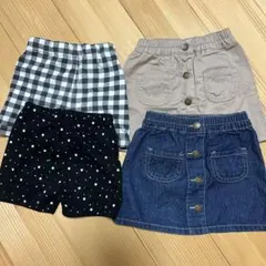 まとめ売り　90㎝ スパッツ　スカート　柄　無地