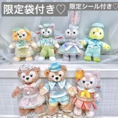 ぬいぐるみバッジ ダッフィー&フレンズ カラフルハピネス セット 限定袋 シール