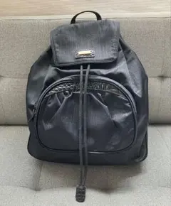 ハナエモリ HANAE MORI 大容量 リュック 黒 クロコ型押し A4 美品のサムネイル