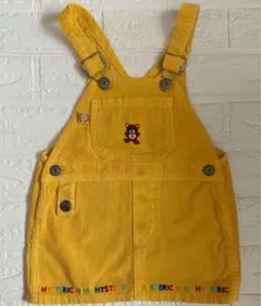 HYSTERIC MINI ジャンパースカート　イエロー　80㎝
