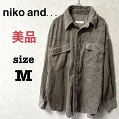 【美品】 ニコアンド コーデュロイシャツ ジャケット★M グレー アウター