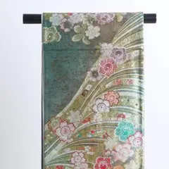 正絹 袋帯 古典柄に桜や草花　六通　振袖向き　 HO2803のサムネイル