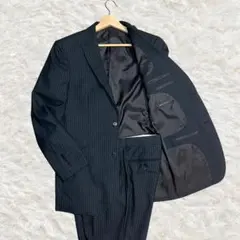 極美品 m.f.editorial スーツ セットアップ Y6 黒 ストライプのサムネイル