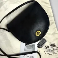 OLD COACH オールドコーチ USA製 ターンロック ショルダーバッグ 黒