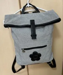 MARY QUANT マリークワント ポケットアクセント リュック グレー