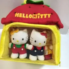本日削除●キティ　いちごハウス　ぬいぐるみセット