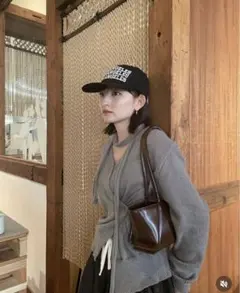 almo 【LAMPOON】グレー ストールセットニットカーディガン