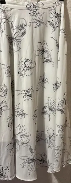 INGNI イング スカート ホワイト 花柄 ロングスカート